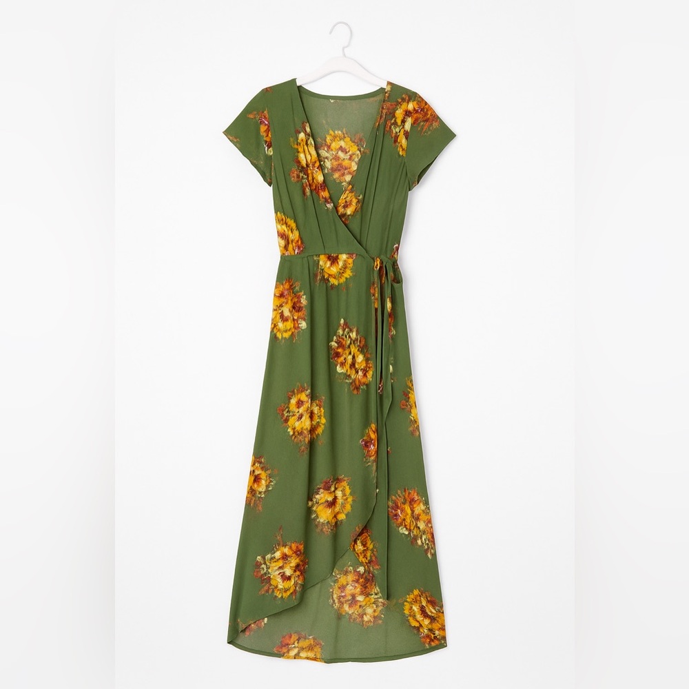 Altar'd State Green Floral Maxi Dress